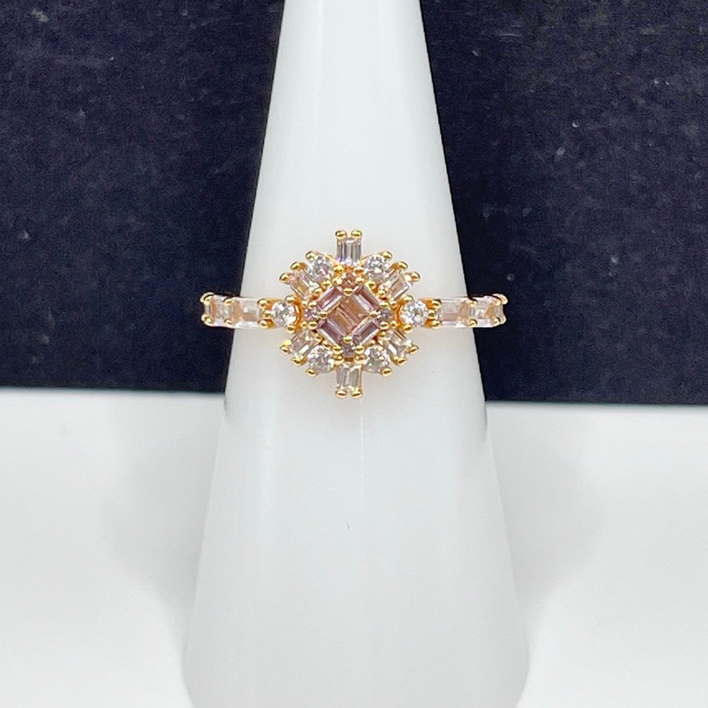 Bomb Party BP Sterling Gold Vermeil Ring Constellation Shimmer Size 6